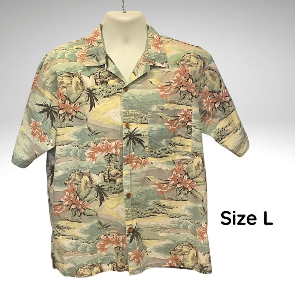 Dragonfly Clothing Co. Men’s Hawaiian Print Short Sleeve Shirt – Size L